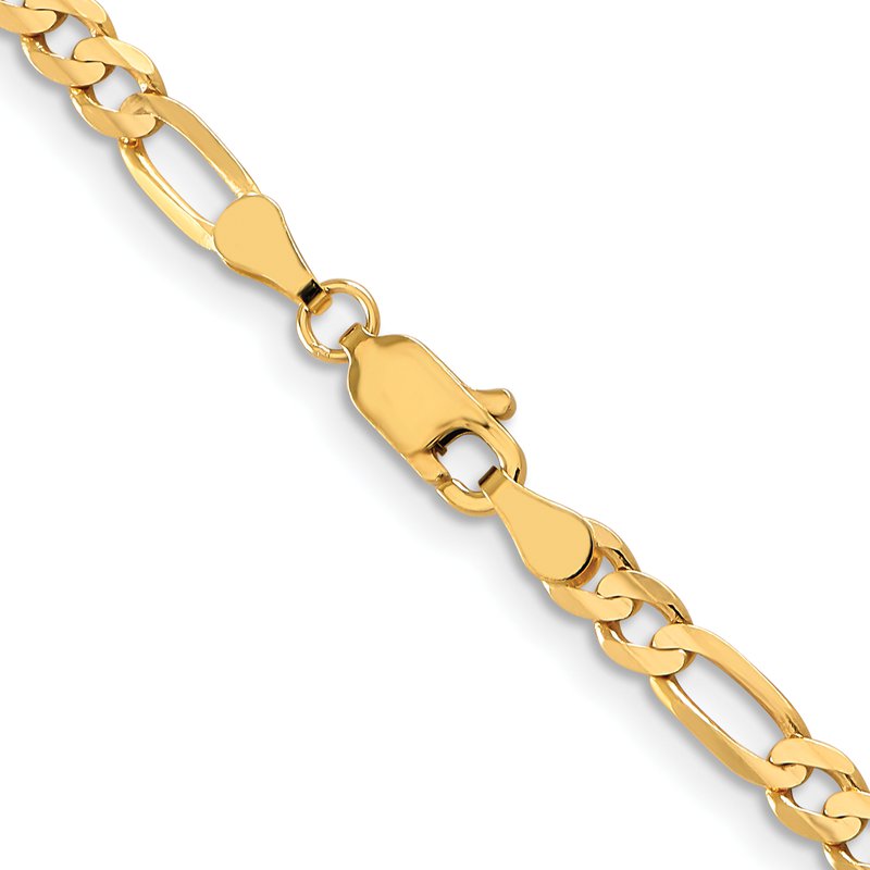 10K 4mm Concave Figaro Chain