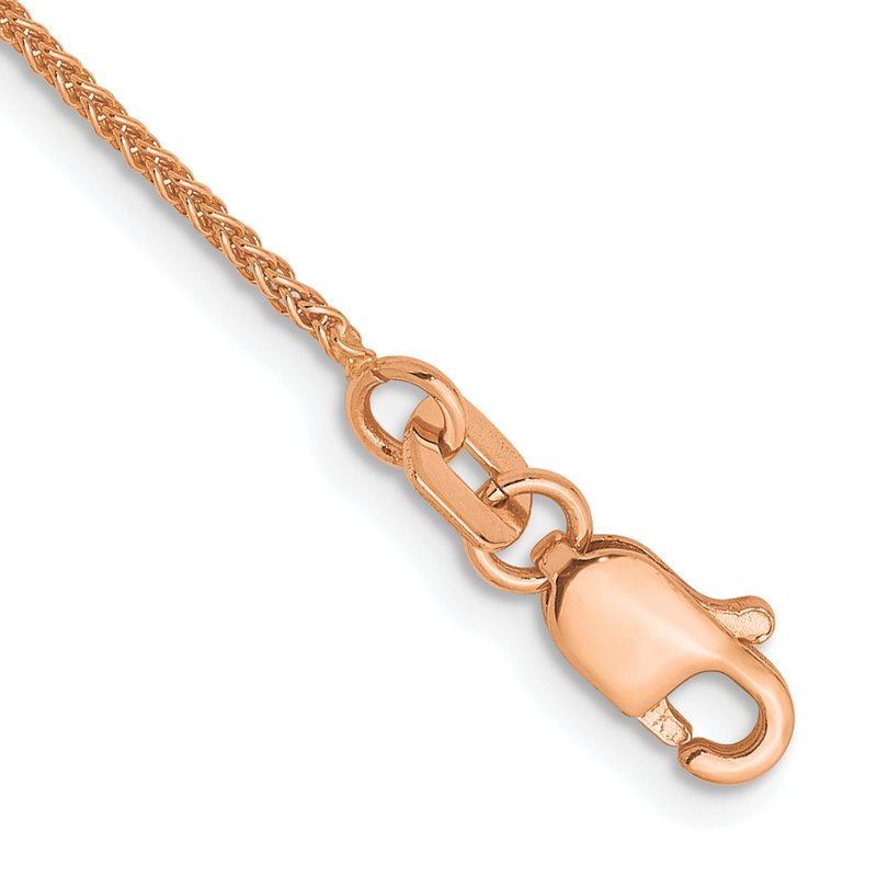 14K Rose Gold 1.0mm Spiga Chain