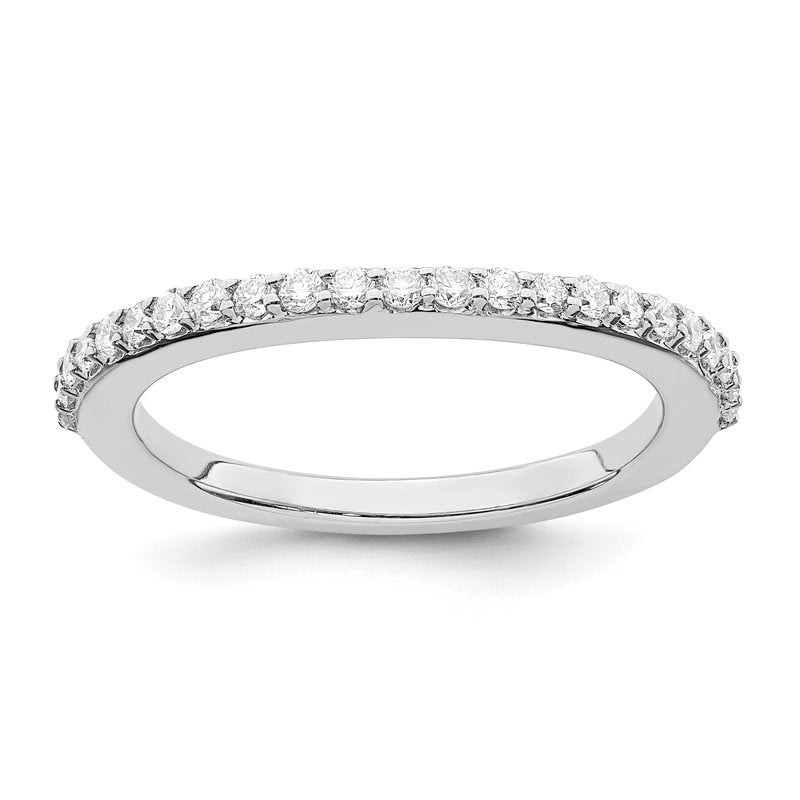 14K White Gold 1/4 carat Lab Grown Diamond VS/SI  D E F  Wedding Band