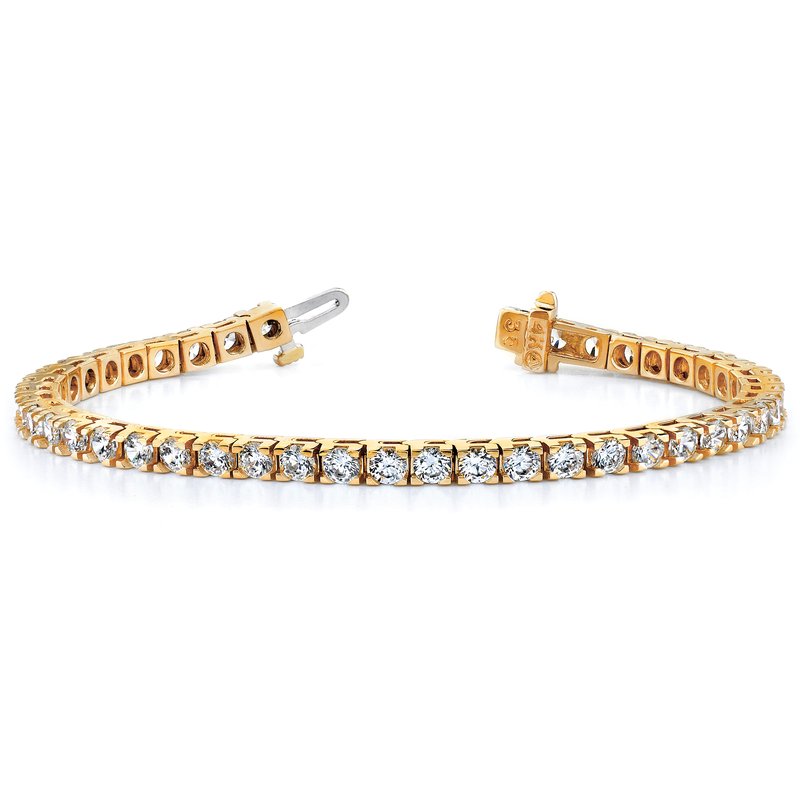 14k Complete 1.25 carat Round VS Diamond 4-prong 7 inch Tennis Bracelet