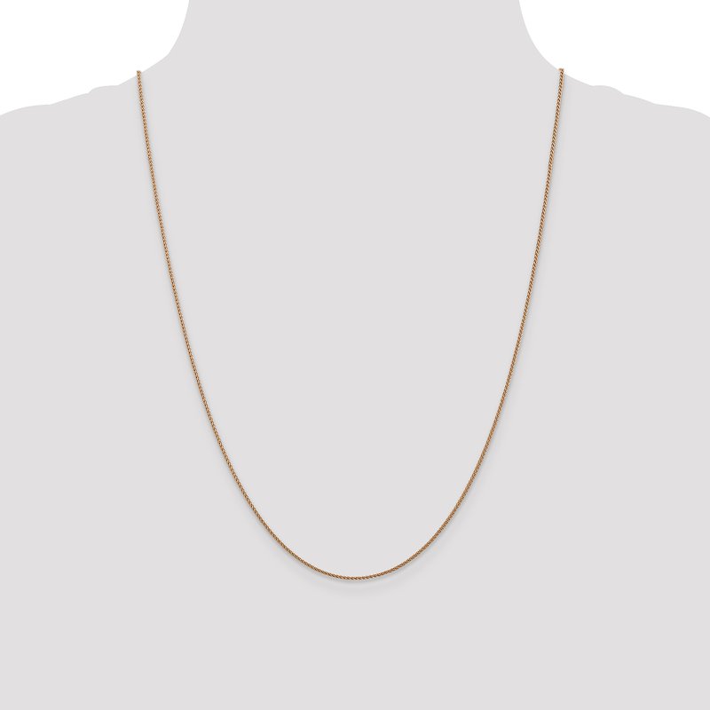 14K Rose Gold 1.0mm Spiga Chain