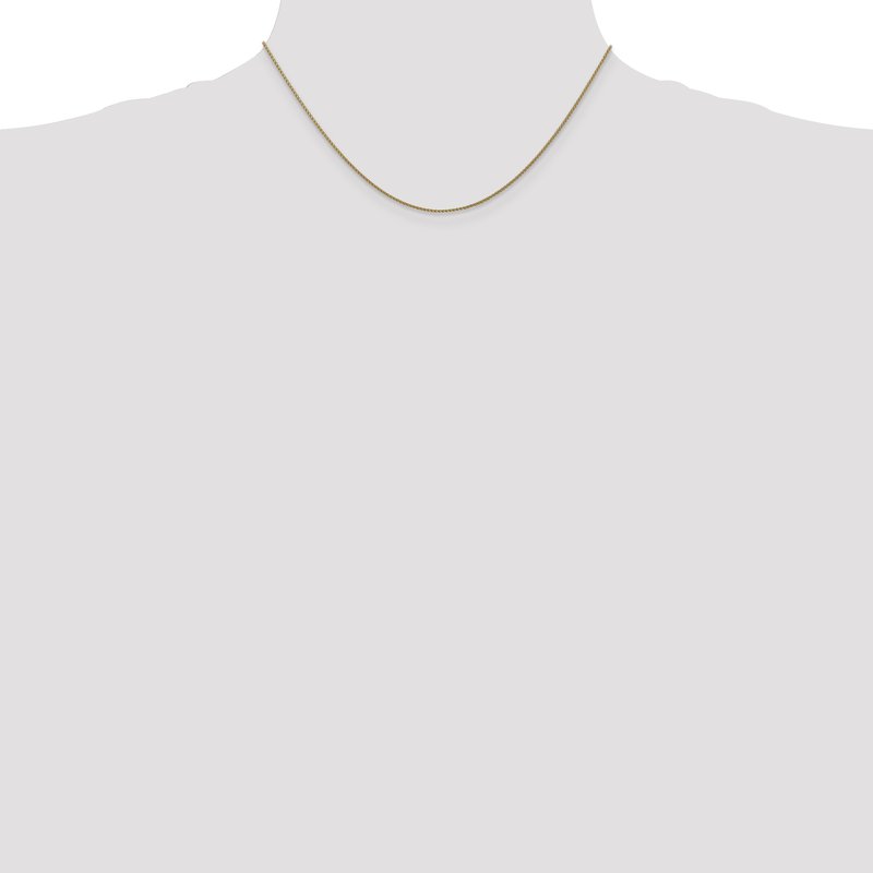 14K 10 inch 1.05mm Diamond-cut Spiga with Lobster Clasp Anklet