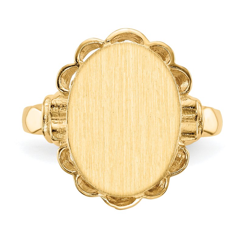 14k 10.5x14.0mm Open Back Signet Ring