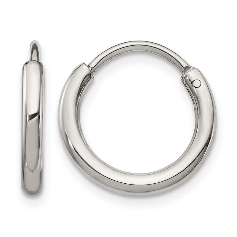 Stainless Steel Polished 2mm Endless Hoop Earrings