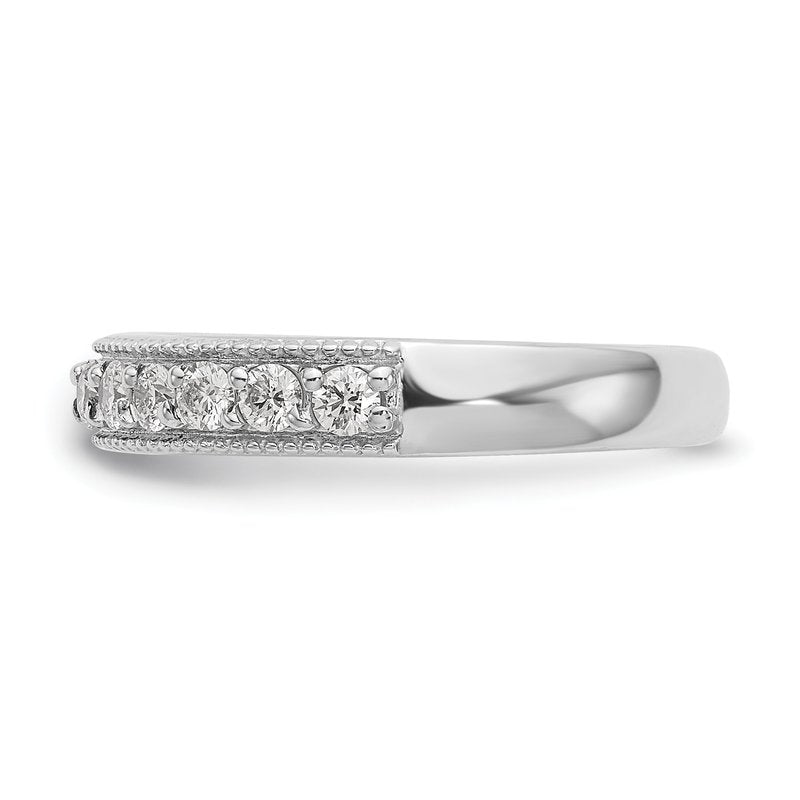 14K White Gold 1/2 carat Lab Grown Diamond VS/SI  D E F  Wedding Band