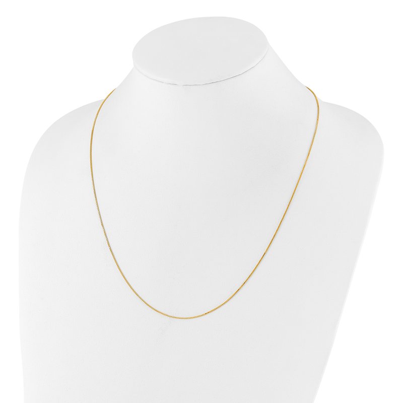 Sterling Silver Gold-plated Adjustable .85mm Box Chain