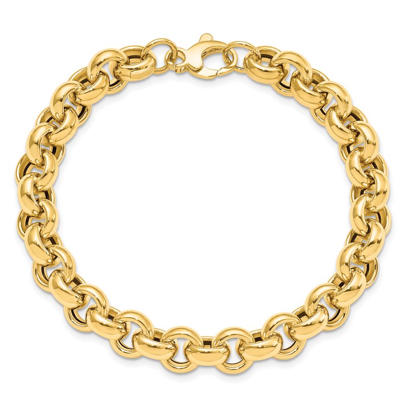14K Polished Rolo Link Necklace