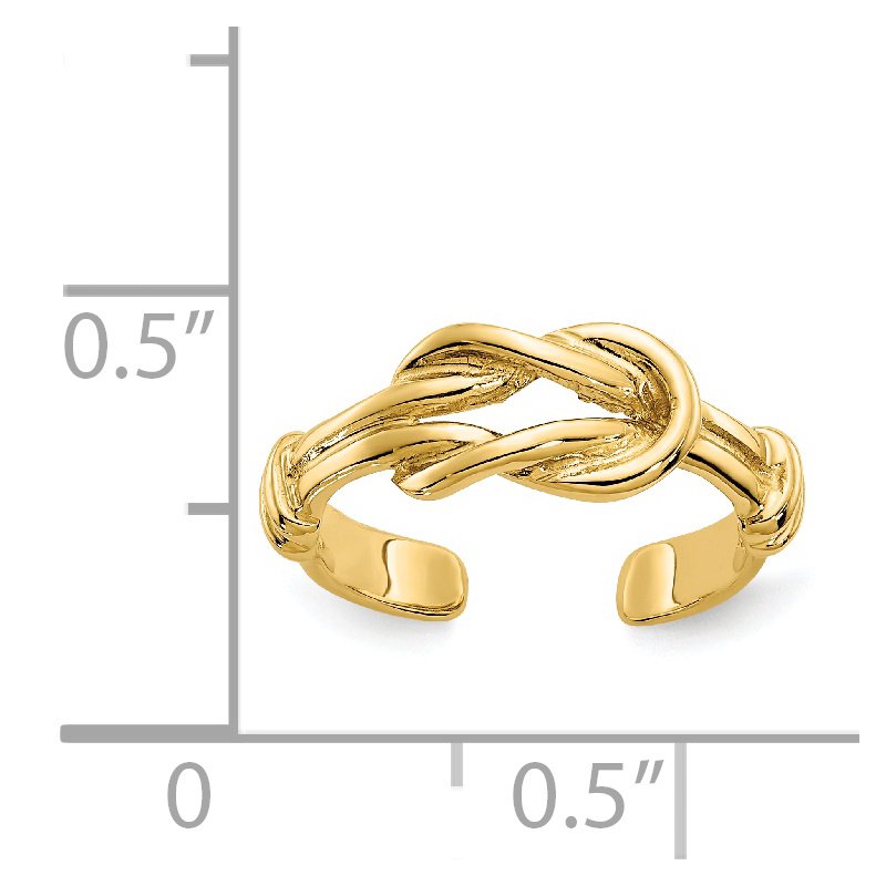 14k Love Knot Toe Ring