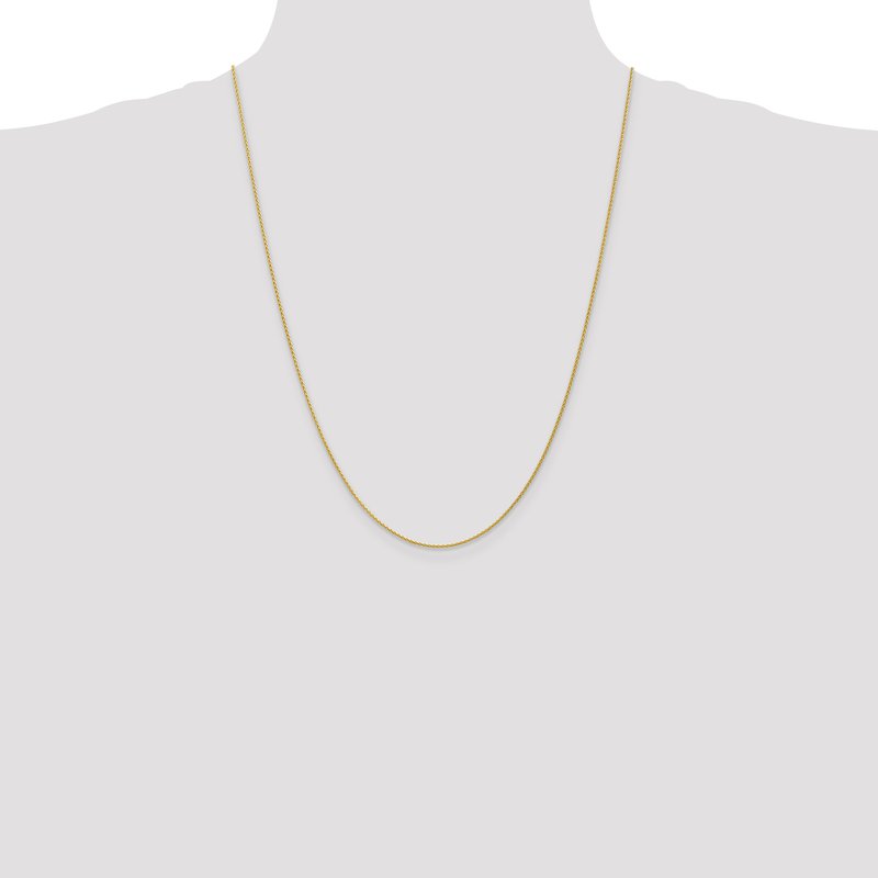 14k 10 inch 1.2mm Parisian Wheat with Lobster Clasp Anklet