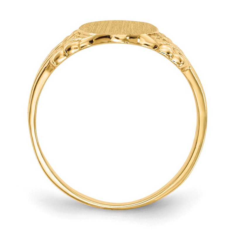 14k 8.0x10.0mm Closed Back Signet Ring