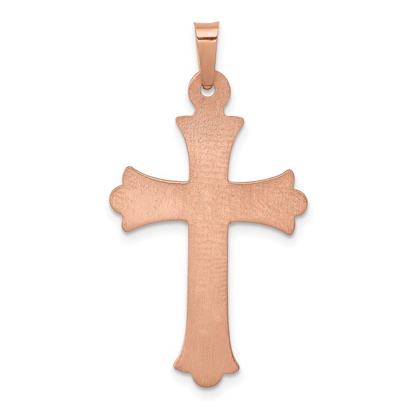 14k Two-tone Hollow Crucifix Pendant
