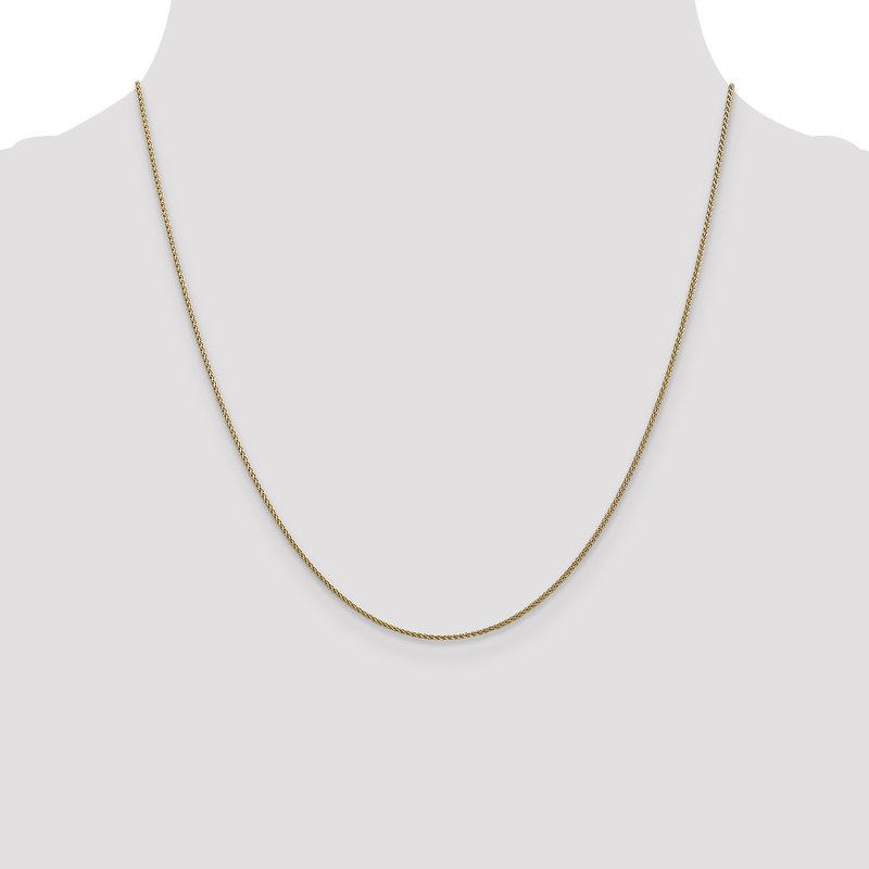 14K 1mm D/C Spiga Chain Anklet