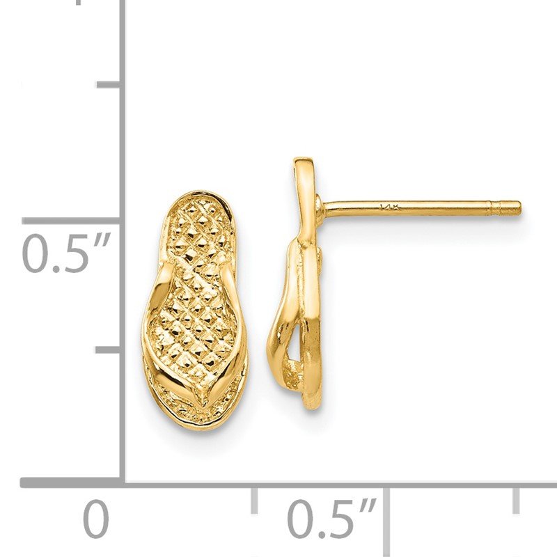 14k Flip Flop Earrings