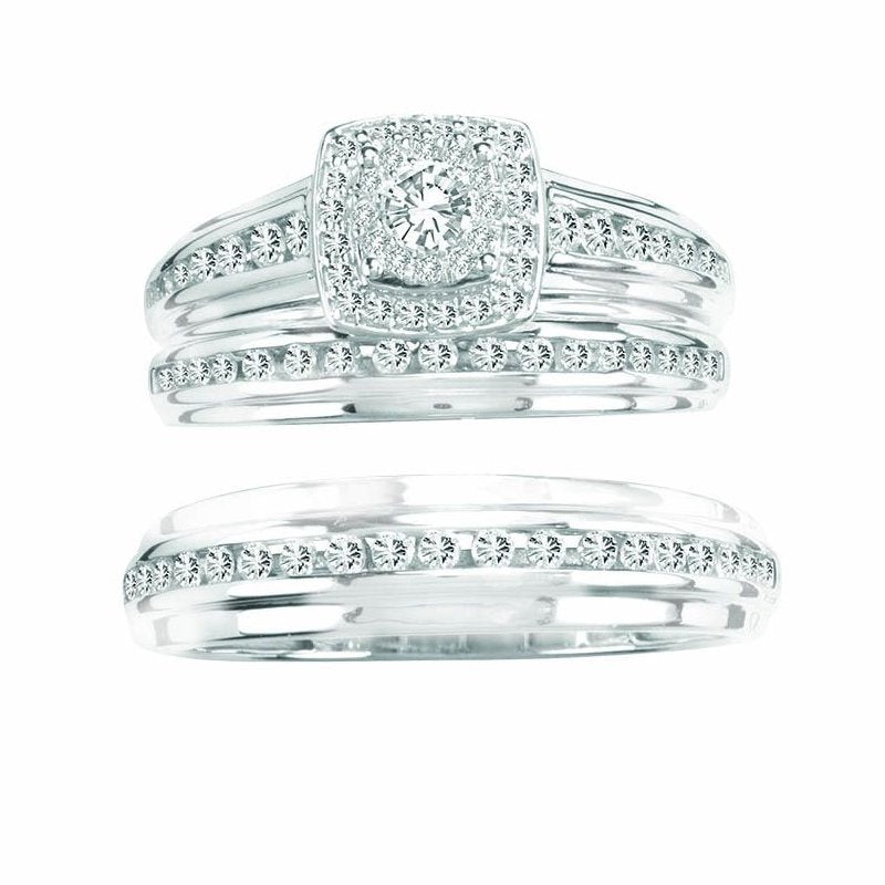 14K 1.00Ct Diamond Trio Set