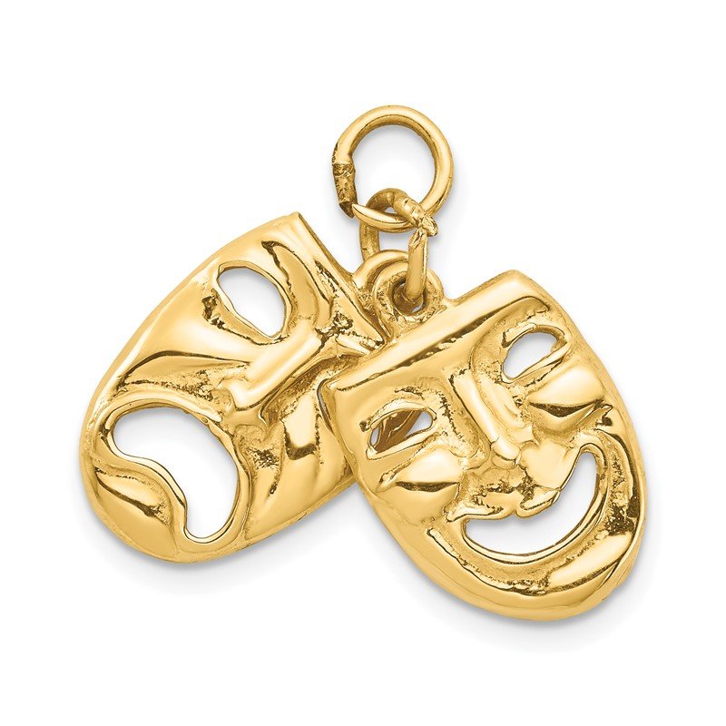 14k Comedy Tragedy 2-Piece Charm