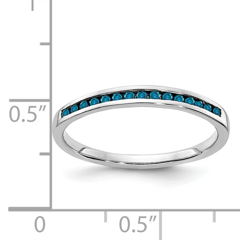 14k White Gold Pink Sapphire Channel Band