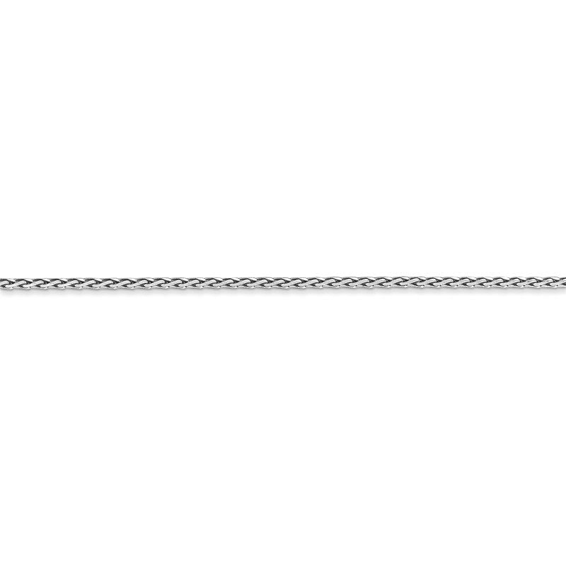 14K White Gold 10 inch 1.5mm Diamond-cut Parisian Wheat with Lobster Clasp Anklet