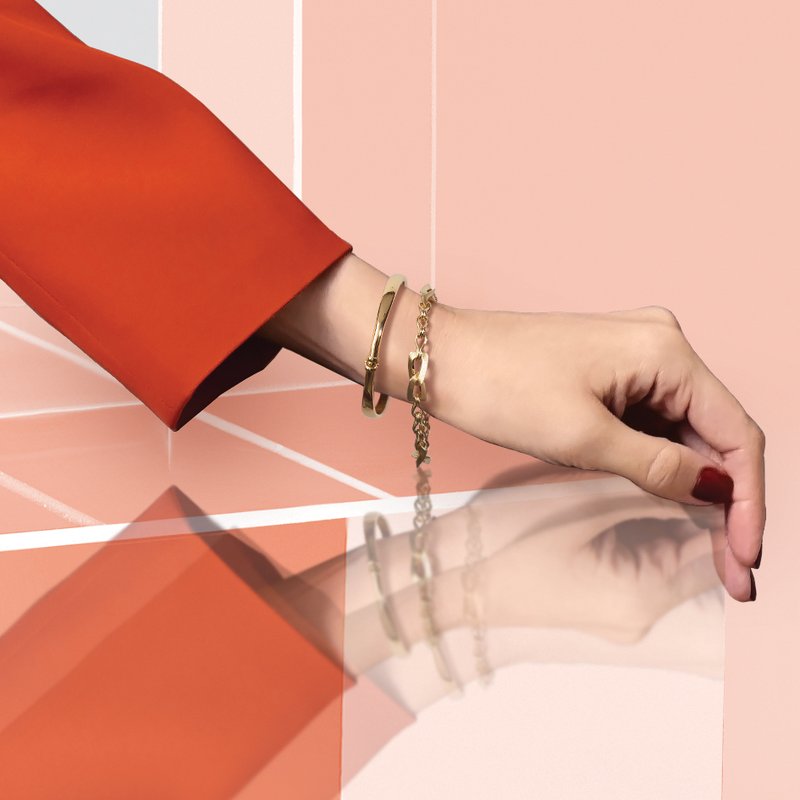 14K Polished Hinged Bangle