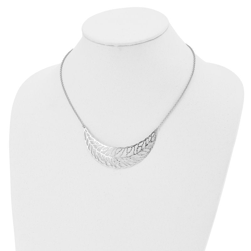 SS Rhodium-plated Fancy Necklace