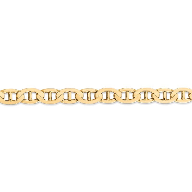 14K 18 inch 7mm Concave Anchor with Lobster Clasp Chain