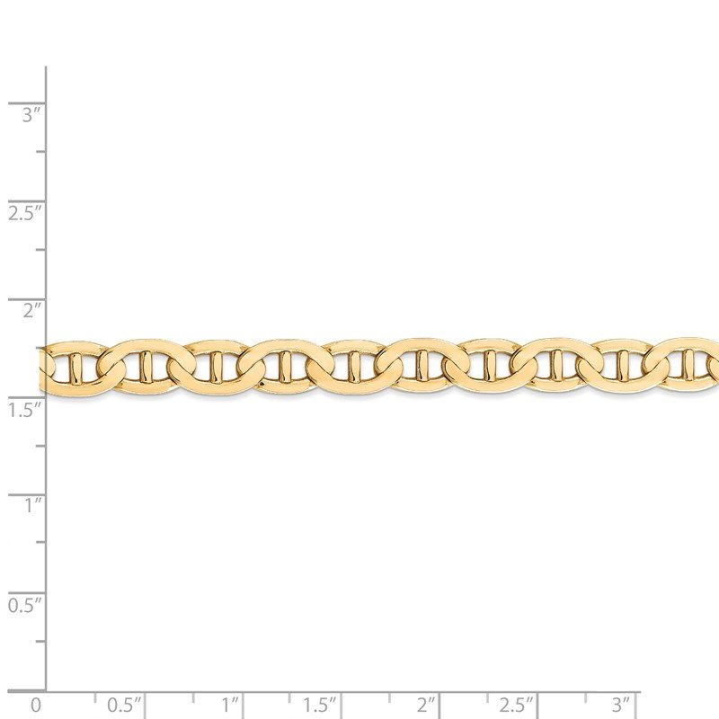 14K 18 inch 7mm Concave Anchor with Lobster Clasp Chain