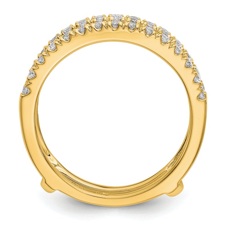 14K White Gold 1/2 carat Lab Grown Diamond VS+ F+ Complete Ring Guard