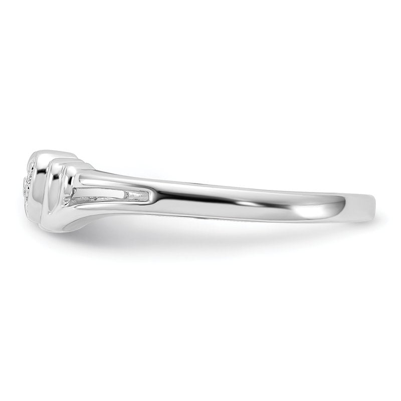 14k White Gold VS Diamond heart ring