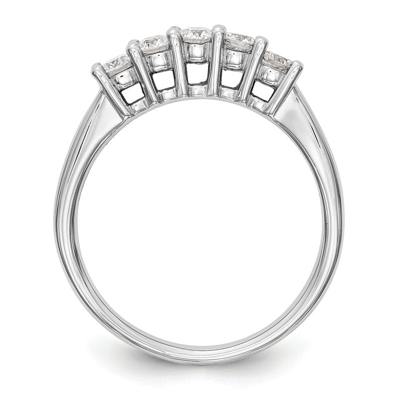 14K White Gold 1/2 carat Lab Grown Diamond VS/SI  D E F  5 Stone Ring