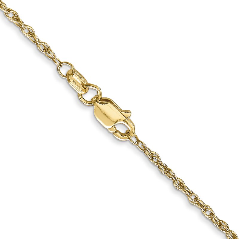 18K 16 inch 1.3mm Baby Rope with Lobster Clasp Chain