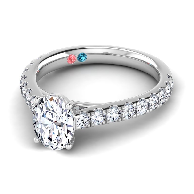 Lab Grown Diamond Pave Diamond Shank Ring