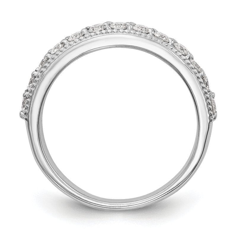 14K White Gold 1/2 carat Lab Grown Diamond VS/SI  D E F  Wedding Band
