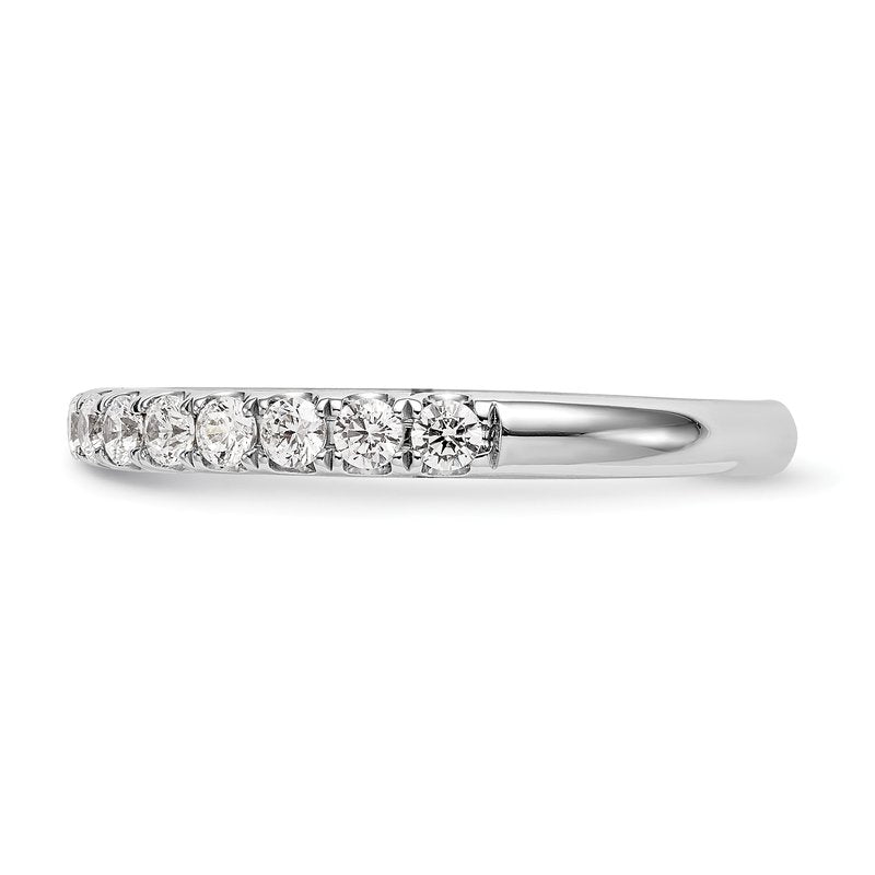 14K White Gold 1/2 carat Lab Grown Diamond VS+ F+ Complete Wedding Band