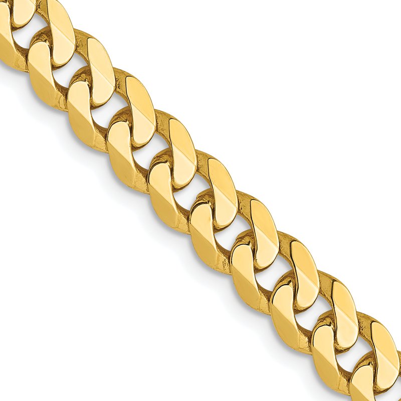 10K 5.75mm Flat Beveled Curb Chain