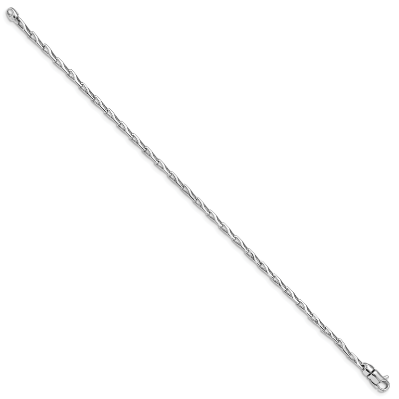 14K 18 inch 2.75mm Hand Polished Fancy Link with Lobster Clasp Chain
