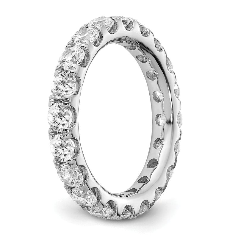 14K Rose Gold 1/2 carat Lab Grown Diamond VS+ F+ Size 4.5 Complete Eternity Band