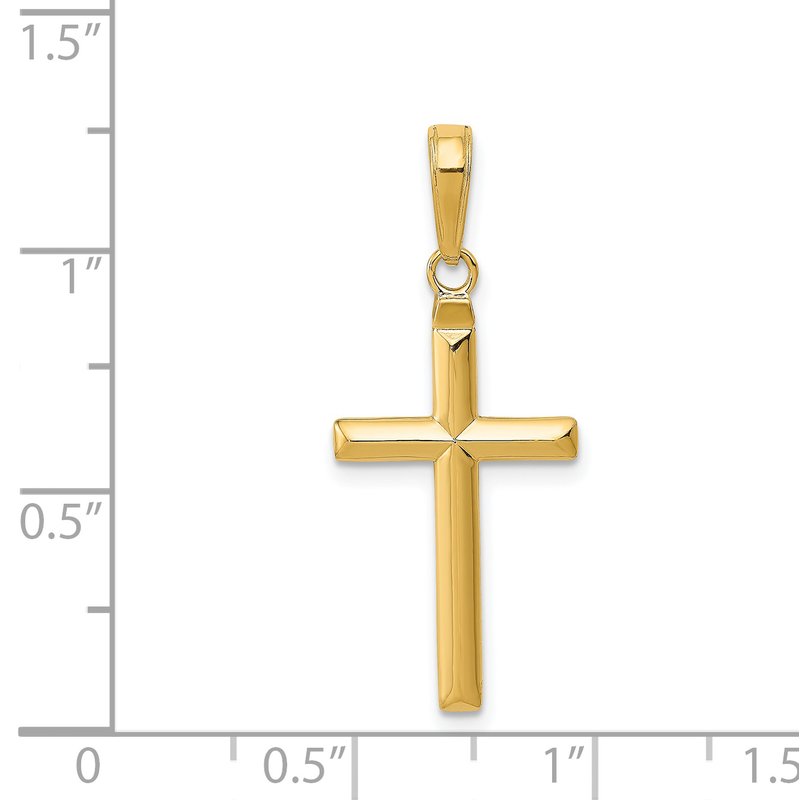 14k Reversible Same on Both Sides Latin Cross Pendant