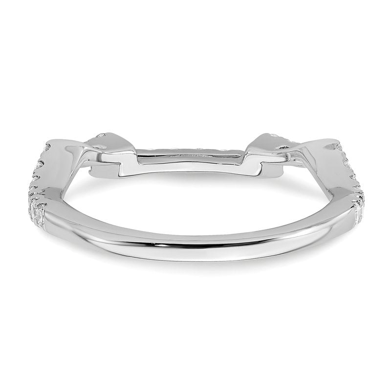 14K White Gold 1/2 carat Lab Grown Diamond VS/SI  D E F  Wedding Band