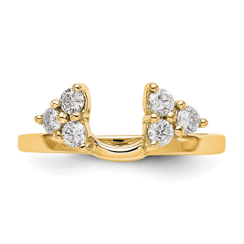 14K White Gold 3/8 carat Lab Grown Diamond VS+ F+ Complete Ring Wrap