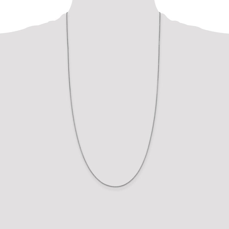 14K White Gold 26 inch .95mm Box with Lobster Clasp Chain
