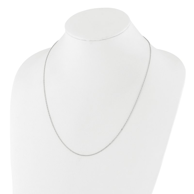 Sterling Silver RH-plated Adjustable 1.4mm Cable Chain