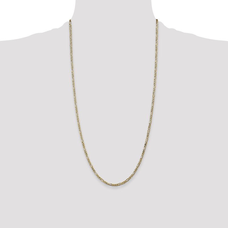 14K 26 inch 2.75mm Flat Figaro with Lobster Clasp Chain