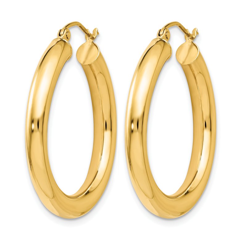 14K Polished Lightweight Hoop Earrings