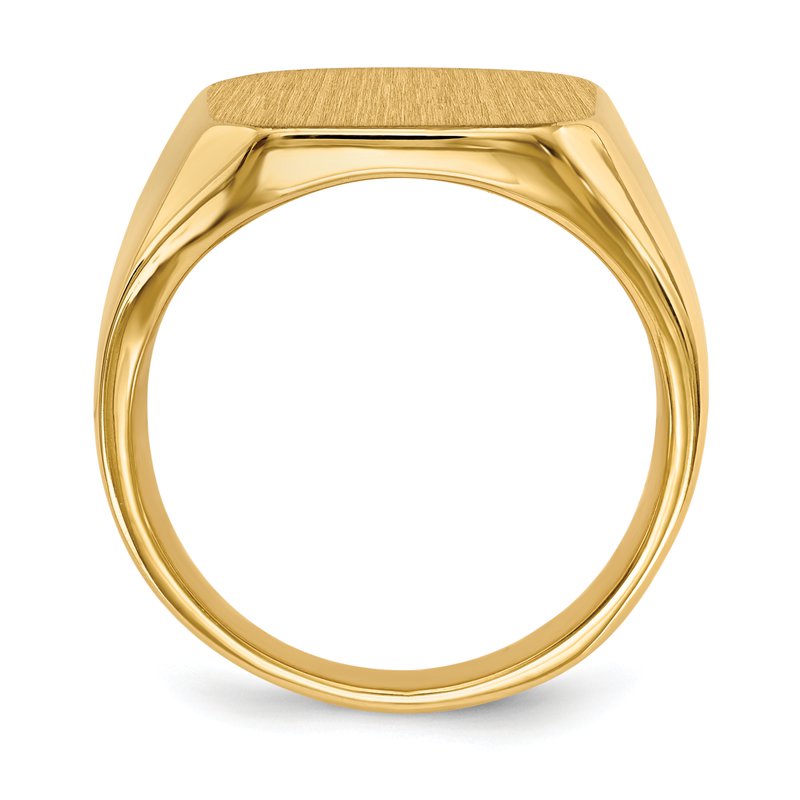 14k 15.0x17.0mm Closed Back Mens Signet Ring
