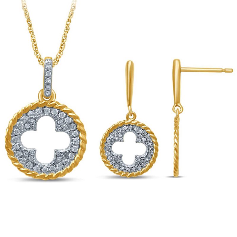 14K 0.27Ct Diamond Pendant Ear
