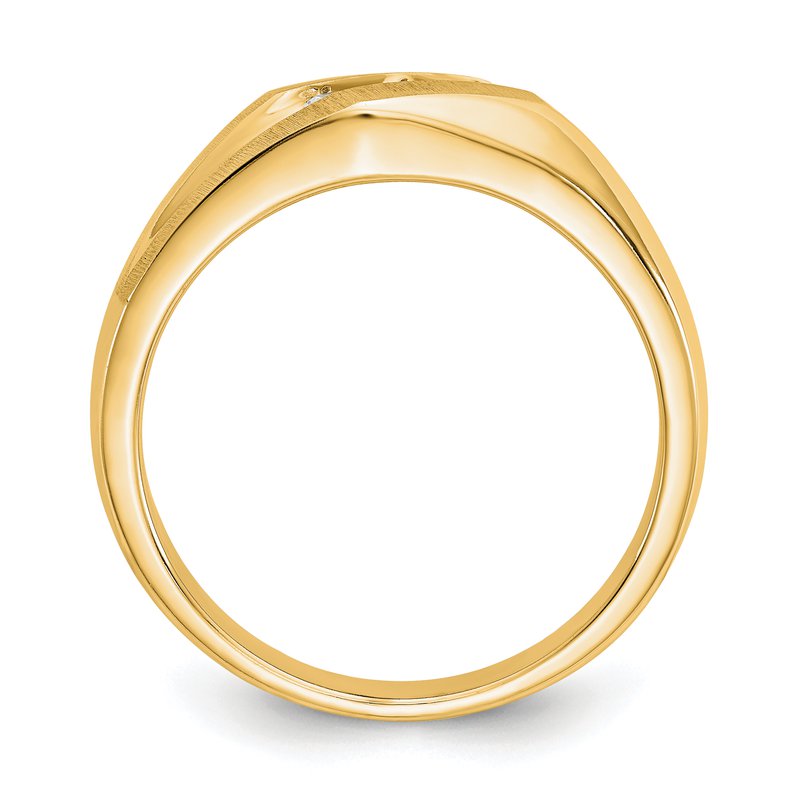 14K White Gold Men's 1/5 carat Lab Grown Diamond VS+ F+ Complete Brushed and Polished Band