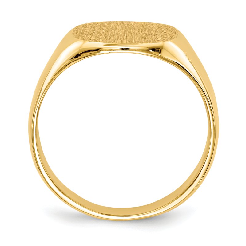 14k 13.5x12.5mm Closed Back Mens Signet Ring