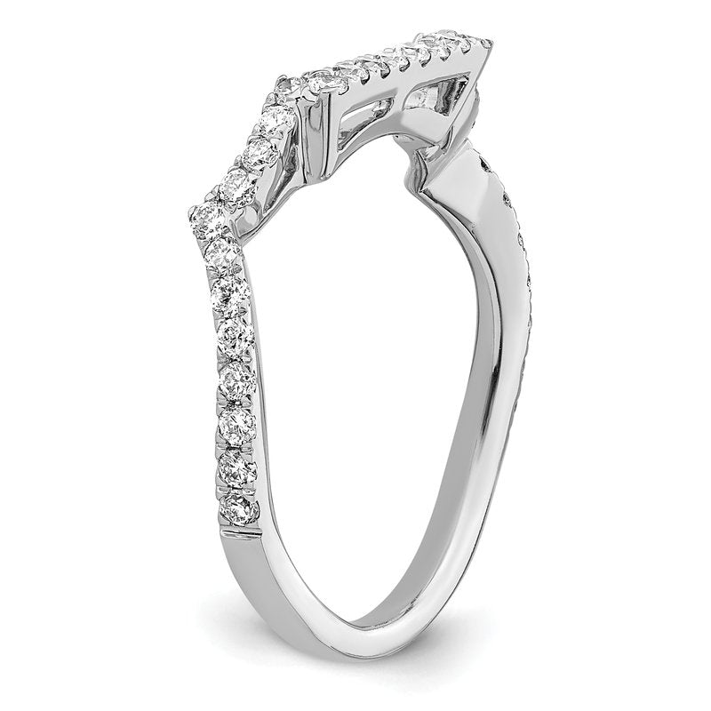 14K White Gold 1/2 carat Lab Grown Diamond VS/SI  D E F  Wedding Band