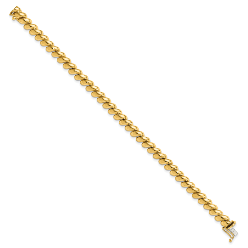 14k Polished 6mm 16 inch San Marco Necklace