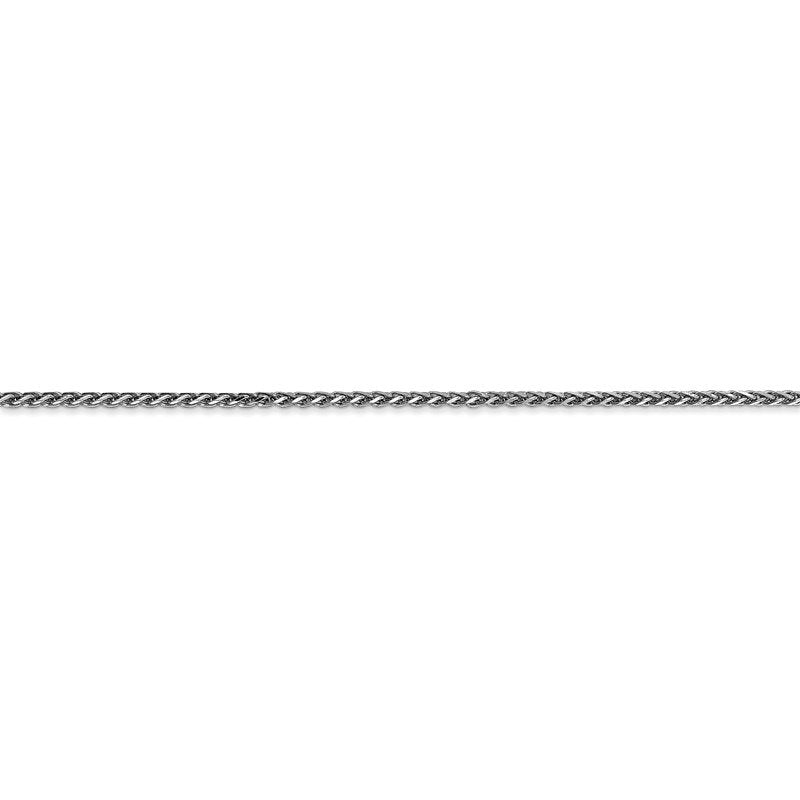 14K White Gold 14 inch 1.7mm Diamond-cut Spiga with Lobster Clasp Chain