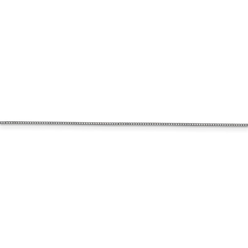 14K White Gold 14 inch .7mm Box with Lobster Clasp Chain